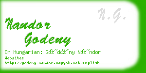 nandor godeny business card